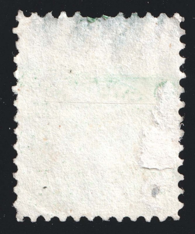 New Brunswick Scott 8 Used  5 cents yellow green 1860-62 Lot T143 bhmstamps