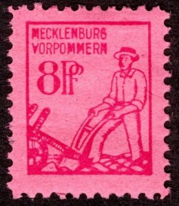 1945, Germany, Mecklenburg-Vorpommern 8pf, MH, Sc 12N4