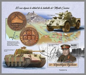 TOGO 2023 MNH WWII 80th anniversary of the Battle of Monte Cassino S/S #311b