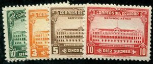 HERRICKSTAMP ECUADOR Sc.# 438-39, C128-30 Palace Mint NH