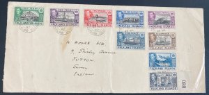 1942 Port Stanley Falkland Island Cover To Sutton England Sc#91