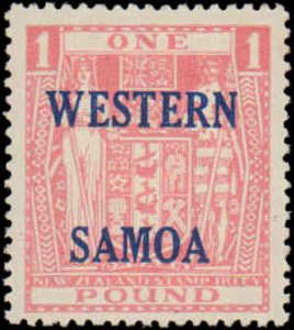 Samoa #218, Incomplete Set, 1985, Hinged, Toned Spot