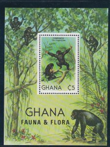 Ghana # 788, Chimpanzee's, Souvenir Sheet, NH, 1/2 Cat.