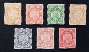 Bolivia 1894 stamp lot unused with no gum, condition as seen