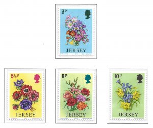Jersey 95-98 Spring Flowers set MNH
