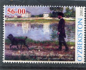 Uzbekistan 2002 GUSTAVE CAILLEBOTTE Painting Stamp Perforated Mint (NH)