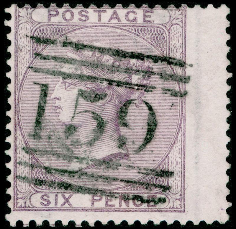 SG70b, 6d pale lilac, FINE USED, THICK PAPER. Cat £300. SCOTLAND.