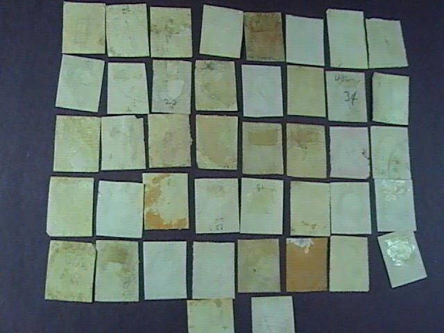 U.S.# 10-11 X 42 pieces-USED-MANY SHADES & CANCELS--WASHINGTON--1851-55