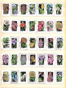 U.S.#2647-2696 The 1992 Wildflowers Complete Set of 50 Used