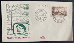 1955 Luxembourg First Day Cover FDC Television