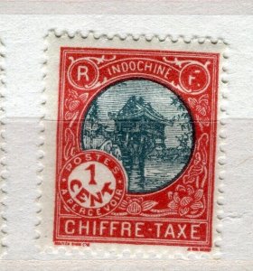 FRENCH INDO-CHINE; 1927 early Local Postage Due issue Mint hinged 1c. value