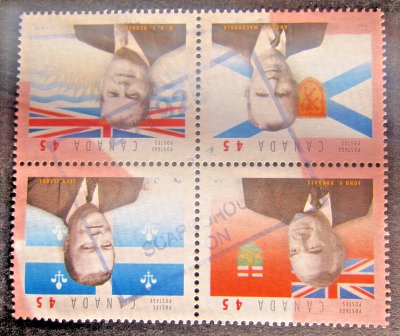 Canada #1709a b f c Block of 4 MOON Cancel Scarborough ON  {ebhs38}