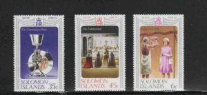 SOLOMON ISLANDS #345-347 1977 REIGN OF QEII 25TH ANNIV. MINT VF NH O.G aa