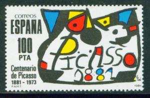 Spain Scott 2230 MNH** Pablo Picasso 100 Pesata stamp 1981