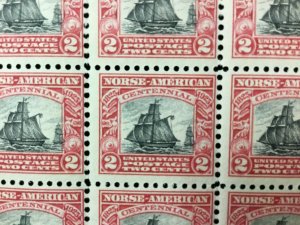 620  2¢ Norse American 46 MNH  2¢ carmine and  black stamps   CV $456.00   1925 