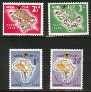 GHANA Scott 21-24 MNH** 1958 set