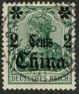 German Offices China SC# 48 China and 2 Cents 2  o/p on issue of Germany Used