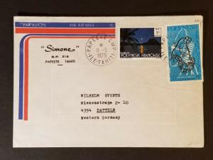 1979 Papeete Tahiti to Datteln Western Germany Simone Advertising Air Mail Cover