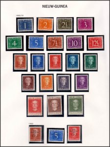 NETHERLANDS NEW GUINEA - 1950-62 SELECTED STAMPS - 100V - MINT NH