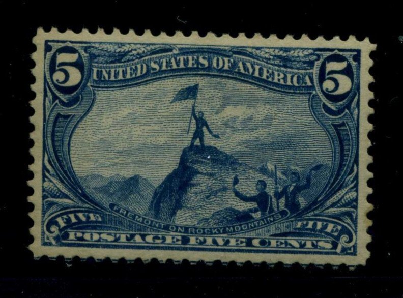 288, 5¢ Trans-Mississippi, PSE Graded VF-XF 85 regum Cert, natural paper wrinkle