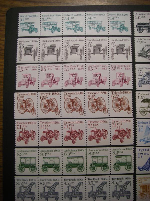 Scott 2123 - 2136, Transportation Coil PNC5 Collection, MNH Beauties, CV $27