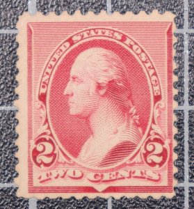 Scott 219D 2 Cents Washington OG MH Nice Stamp SCV $150.00 