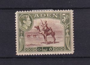 Aden KGVI 1939 5Rs SG26 MH BP16270