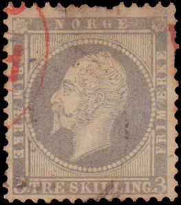 Norway #3, Incomplete Set, 1856-1857, Used, Damaged