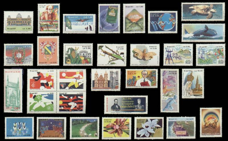 Brazil 1987 MNH commemorative year set - cat: RHM US$ 18.00
