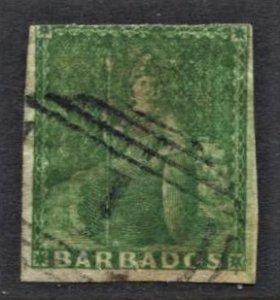 STAMP STATION PERTH - Barbados #5 Britannia Used No Watermark CV$230.00