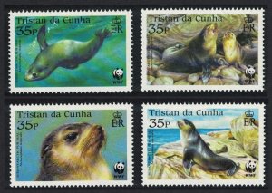 Tristan da Cunha WWF Subantarctic Fur Seal 4v 2004 MNH SC#747-750