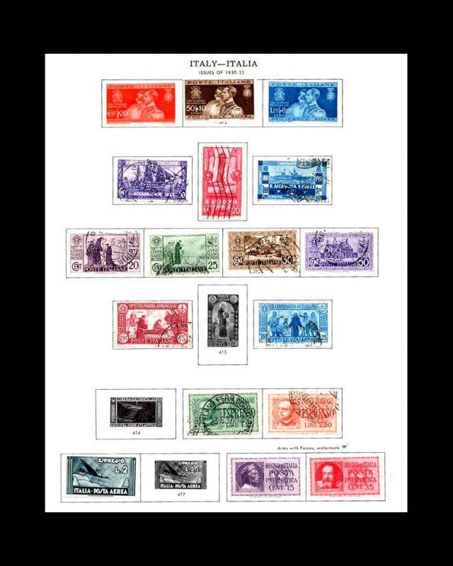 VINTAGE: ITALY 1901-34 MOSTLY USD LH SCOTT #  ASST LOT $875 LOT #VSW1901