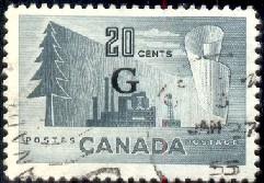 Canada's Paper Production, Canada SC#316 Overprinted Offical