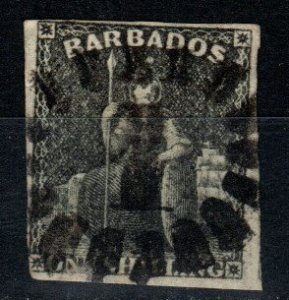Barbados #9 F-VF Used CV $85.00 (X7255)