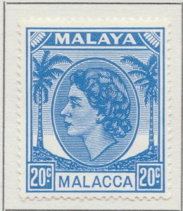 1955 British Protectorate MALACCA 20c MH* Stamp A29P12F31885-