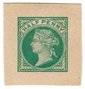 (I.B) QV Postal Stationery : Postcard Die ½d