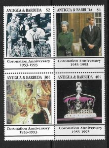 ANTIGUA SG1772/5 198340th ANNIV OF CORONATION   MNH