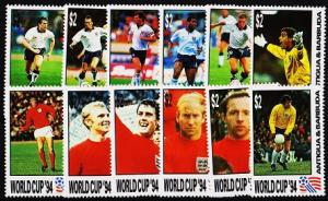 Antigua/Barbuda. 1993 World Cup. 12 Values. S.G.1816/1827 Unmounted Mint