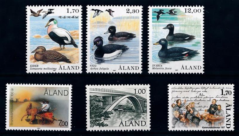 Aland Åland 1987 Complete Year Set  MNH