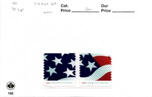 United States Postage Stamp, #4962-4963 Mint NH, 2015 Flag (AB)