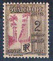 Guadeloupe J25 MLH Ave of Palms 1928 (G0352)+