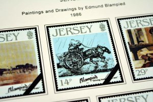 COLOR PRINTED GB JERSEY 1958-2010 STAMP ALBUM PAGES (198 illustrated pages)