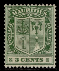 MAURITIUS GV SG208, 3c green, M MINT.