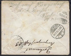 CAPE OF GOOD HOPE 1899 RE ADDRESSED COVER TO GERMANY