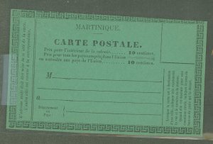 Martinique  1884 dark green, black text