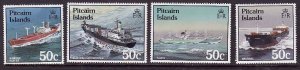 Pitcairn-Sc#281-4- id9- unused NH set-Ships-1987-please note that there is a