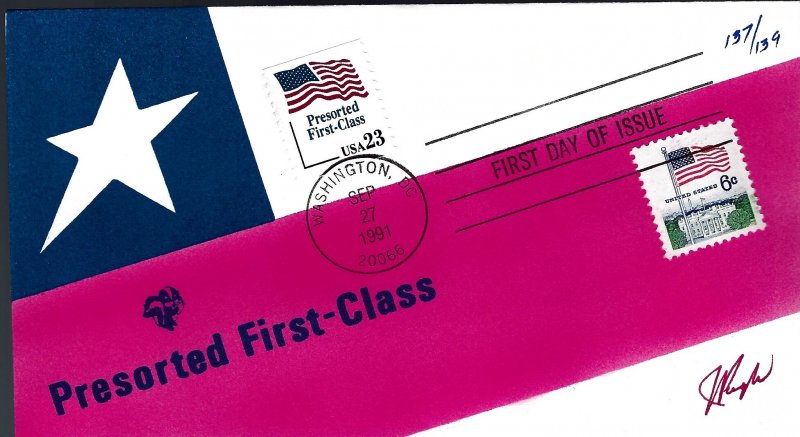 Pugh Design/Painted Presorted First Class FDC...127 of 139 created!