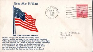 United States New York Jamestown 1943 machine  Long May It Wave showing Ameri...