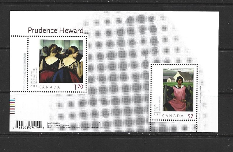 CANADA - 2010 ART CANADA: PRUDENCE HEWARD SOUVENIR SHEET - SCOTT 2396 - MNH