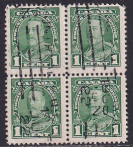 Canada 1935 Sc 217 King George 5th Block of 4 Stamp Used